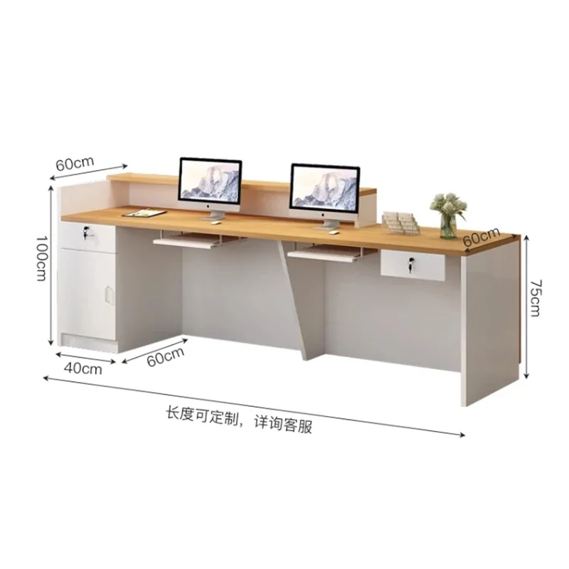 customized  Reception Desks Salon Display Design Storage Reception Desks Trendy Luxury Mostrador Negocio Commercial Furniture