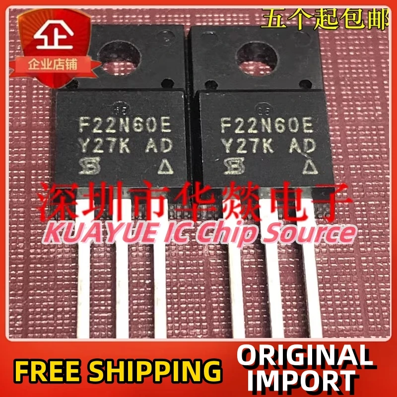 10PCS-30PCS  F22N60E  SIHF22N60E-E3   TO-220F 600V 20A  Fast Shipping Quality Guarantee