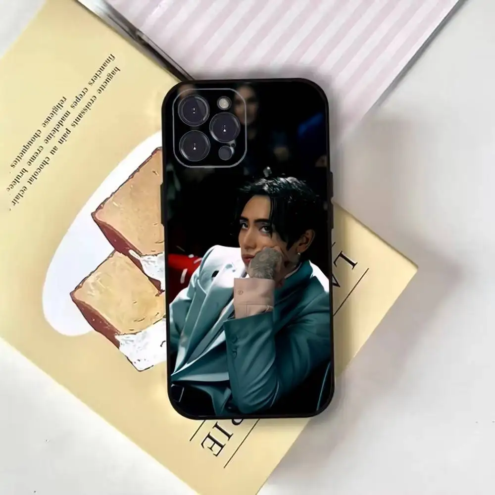 حافظة هاتف C-Christian-Y-Yu-Singer-DPR-Ian لهاتف iPhone17,16,15,14,13,12,11 Plus, Pro Max, غطاء أسود ناعم