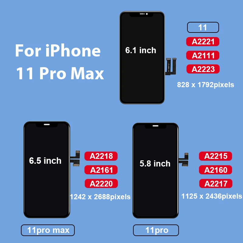 Original OLED LCD Screen For iPhone X 11 12 Pro Max Display For iPhone 12 Mini Touch Screen Replacement Digitizer Assembly