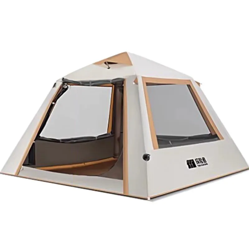 Tenda Inflável Portátil para Camping ao Ar Livre, Dobrável, Abertura Rápida Automática, Equipamento de Proteção Solar para Acampamento Noturno