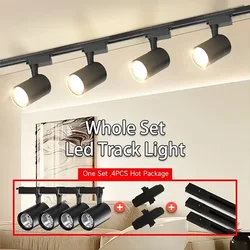 COB LED Track Light 12W 20W 30W 40W Track Lighting Spotlight Rail Lamp for Store Shop Gallery Exhibition Home Ceiling Lighting