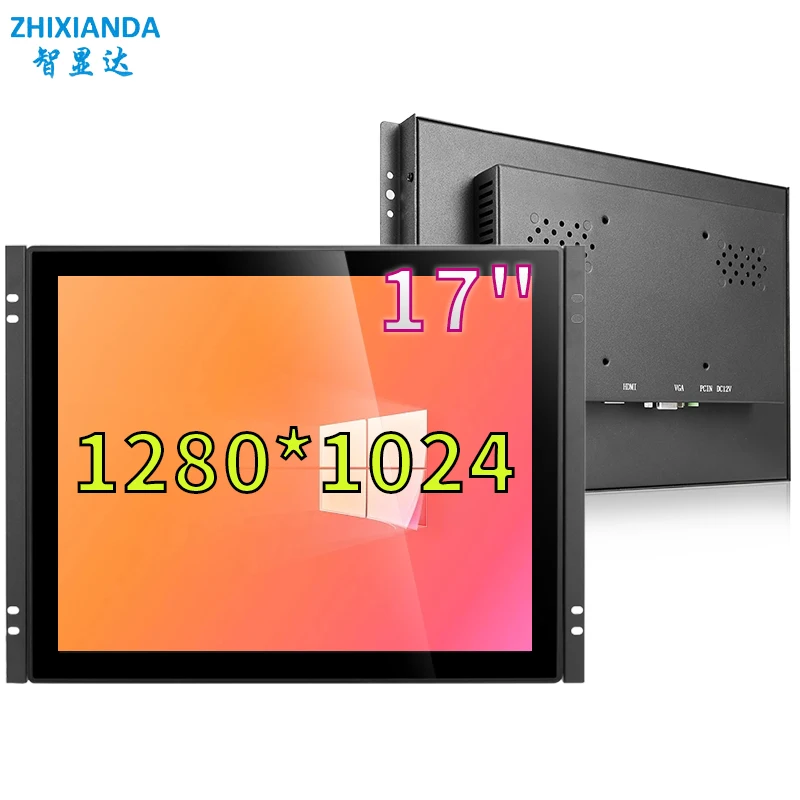 Touch Screen 4:3 17 Inch Industrial Grade Monitor PCAP Open Frame Surface Flat LCD Display With VGA HDMI USB Factory Price