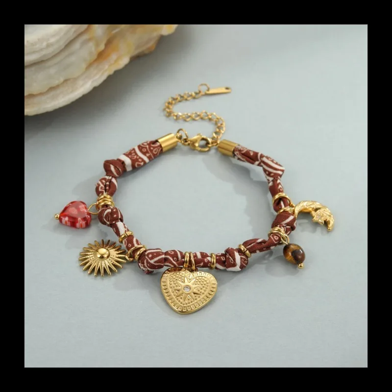 أزياء عطلة نمط الشريط الحب قلادة الفولاذ المقاوم للصدأ قلادة لا تتلاشى سوار تصميم المتخصصة #4