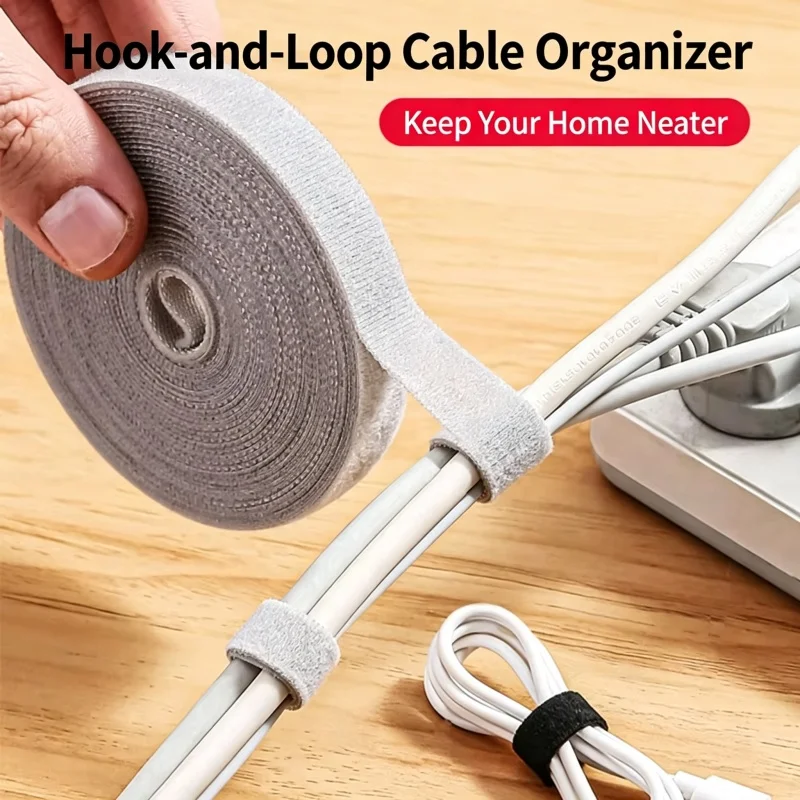 5M Portable Cable Management Straps Magic Tape Wire Organizer Reusable Data Line Arrangement Home Use