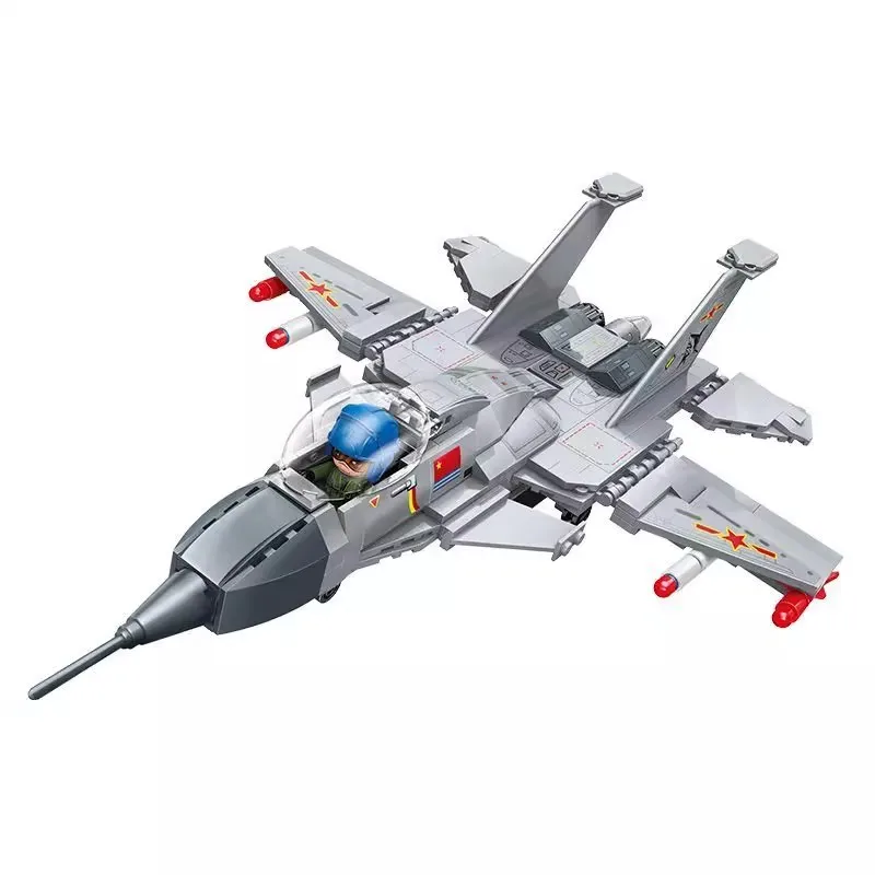 LIGHTEH THE DREAM Building Blocks Flying Shark Destroyer Strategic Amphibious Assault Fighter Assembly Model Boy's Gift Toys