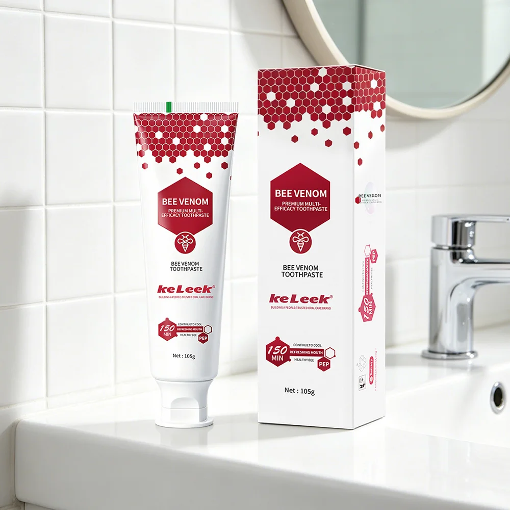 KELEEK Bee Venom Advanced Formula Toothpaste 105g Gum Protection Teeth Brightening Long-Lasting Fresh Breath for Daily Use