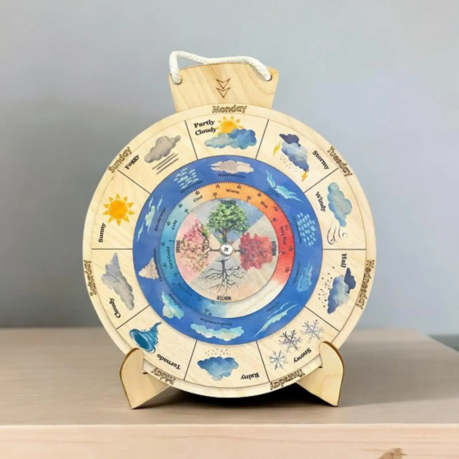 Weather Learning Puzzle Sensory Board Toy Days of Week Teaching Materials