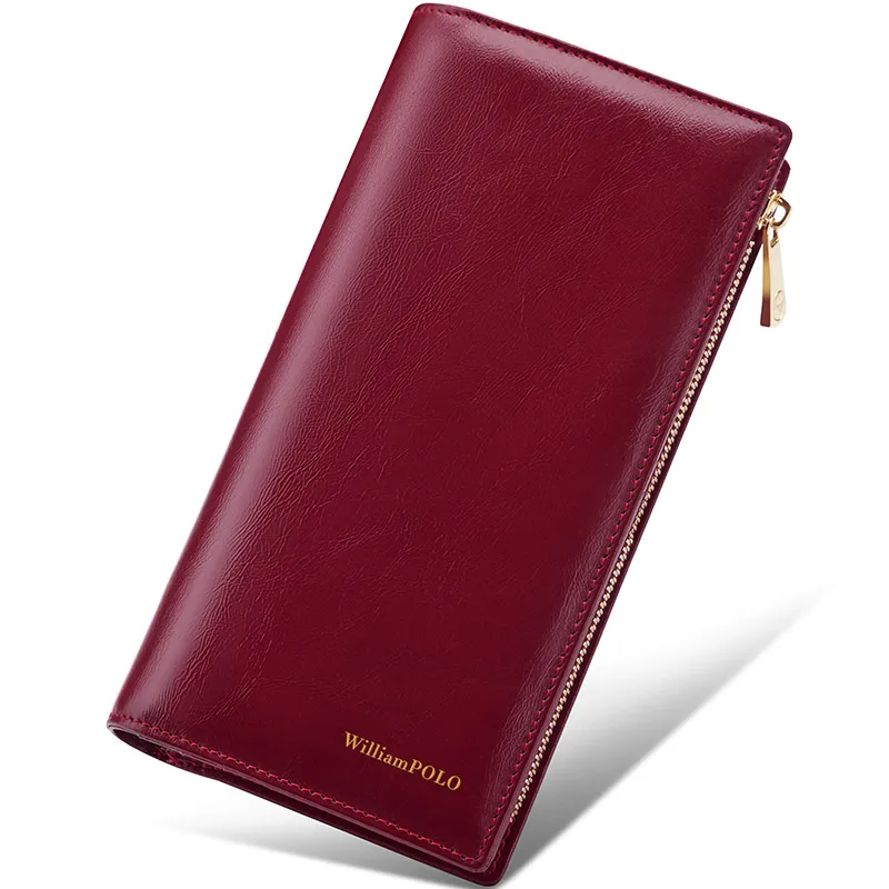 Men's Long Handheld Bag Fashion Cowhide Women's Wallet Multifunctional Phone Bag Personalized Zero Wallet