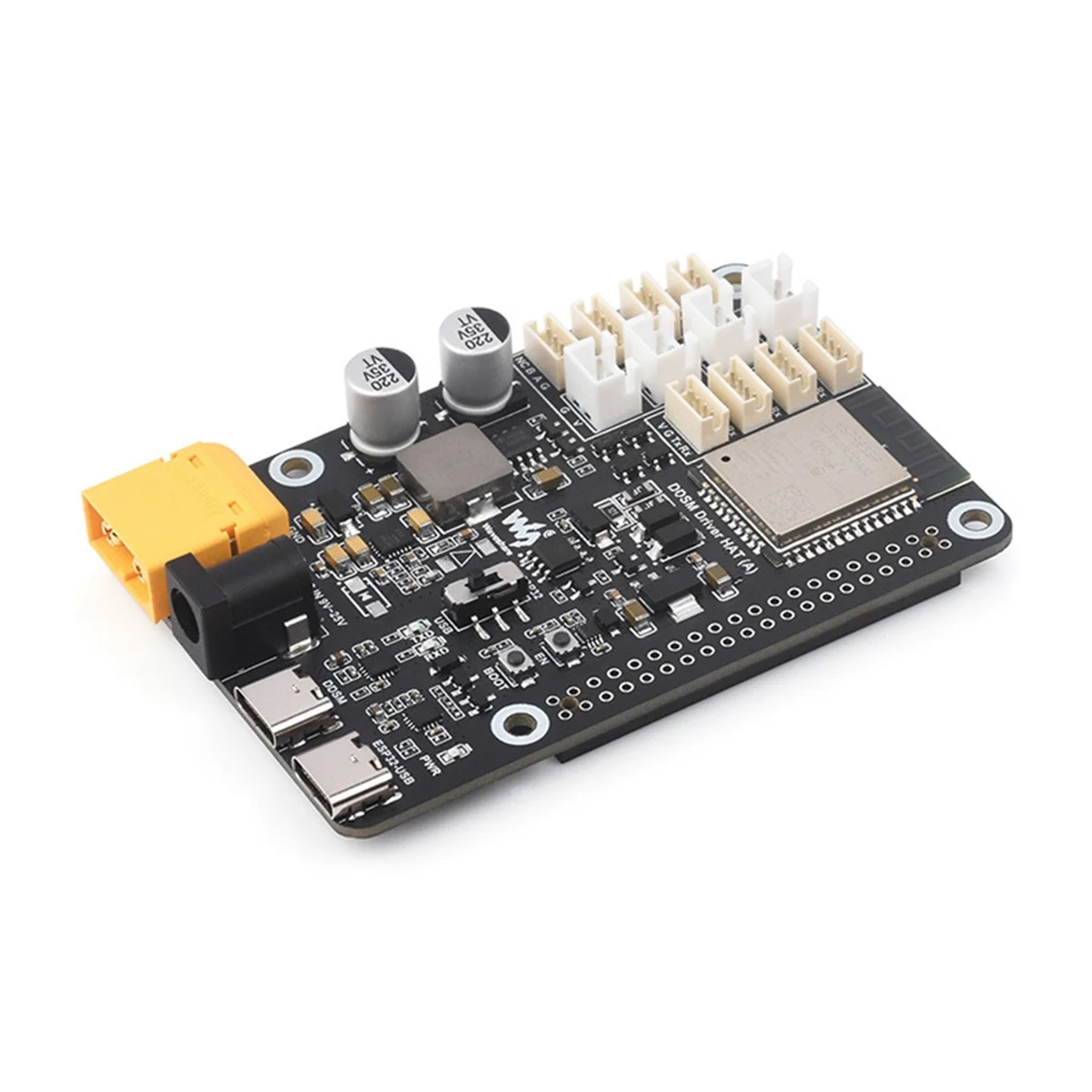 New Waveshare DDSM Driver Board Direct Drive Servo Hub Motor Driver HAT Integrates ESP32 JSON Directive for DDSM210/DDSM115