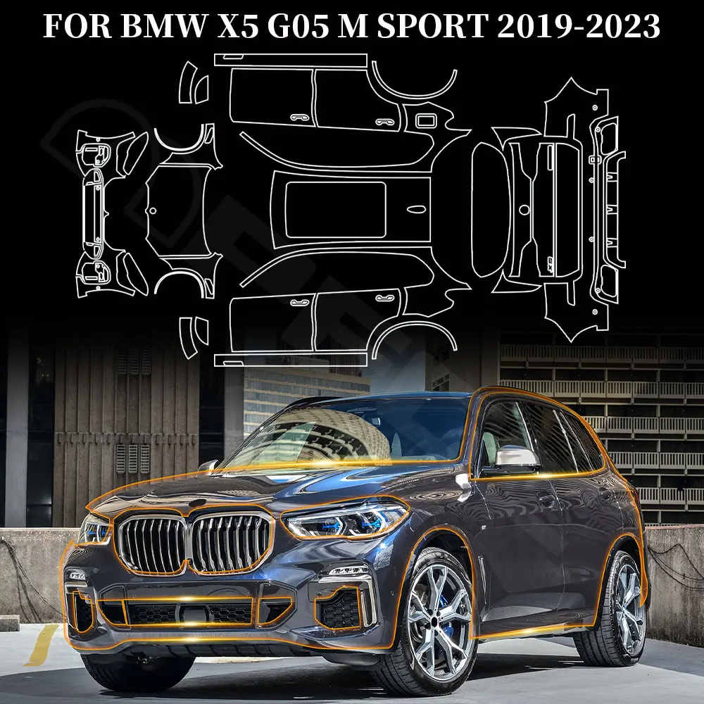 

PPF Protection Film For BMW X5 G05 M SPORT 2019-2023 Front Rear Headlights Trunk Self Healing Invisible Transparent Body Sticker