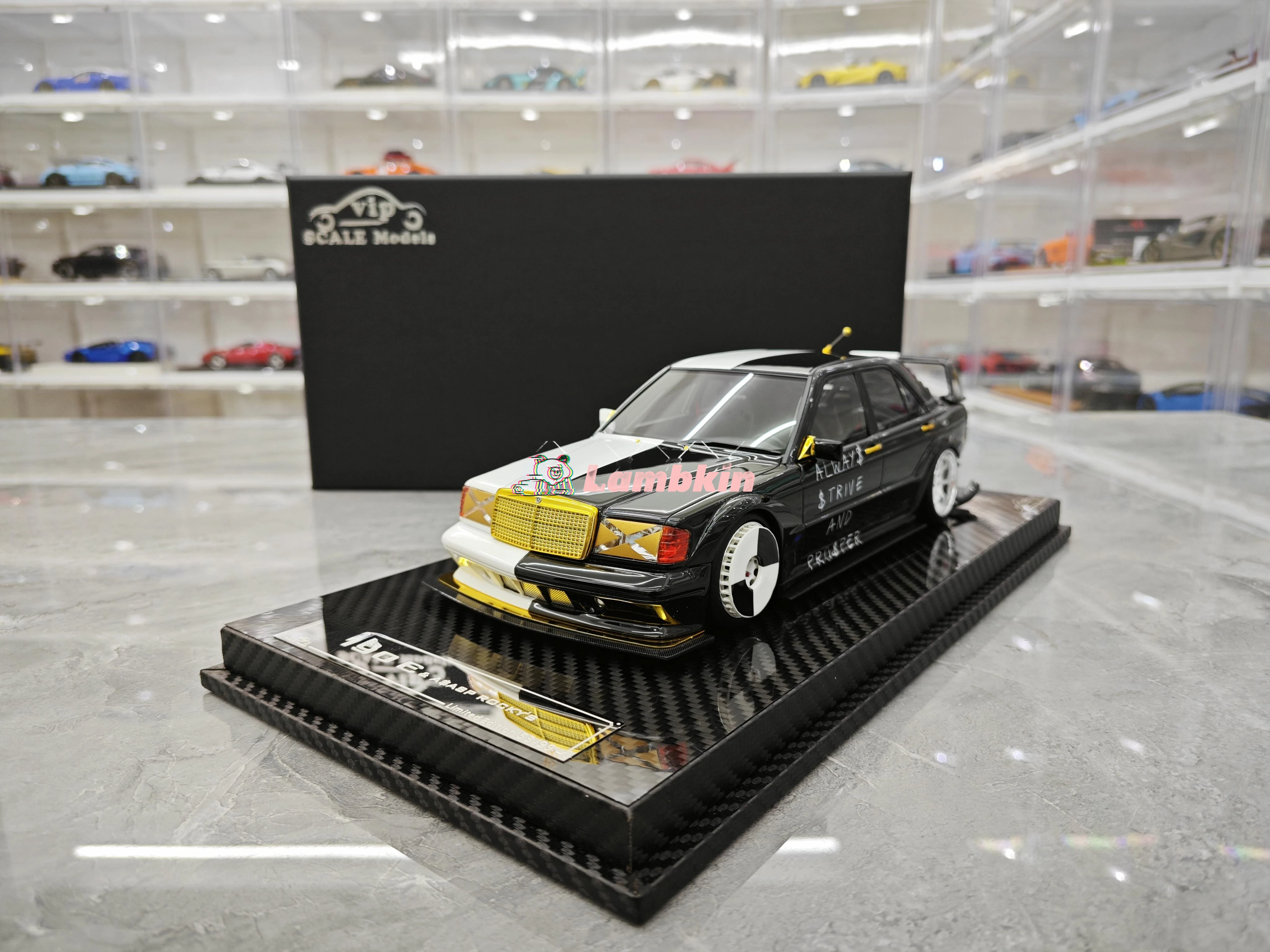 Vip 1:18 Voor Explosieve Gemodificeerde Benz 190e Aasp Rocky Limited Edition Simulatie Hars Automodelcollectie