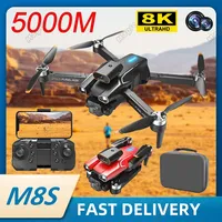 New M8S Obstacle Avoidance Drone Professional Dual Camera 8K High Definition Aerial Photography Remote Toy Control Mini Aircraft