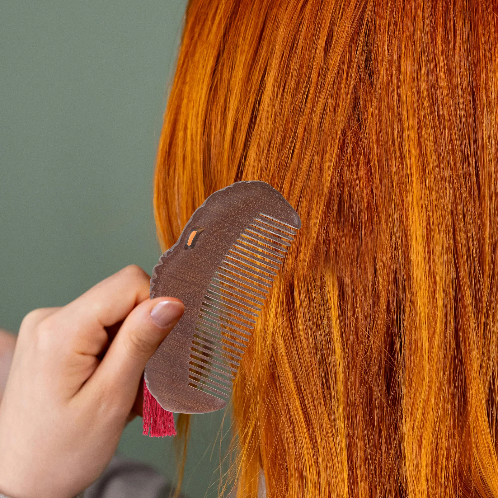 

Sandalwood Hair Comb: Hand Carved Lotus Wide Tooth Wooden Comb For Curly Frizzy Hair Natural Anti Static Detangler Portable