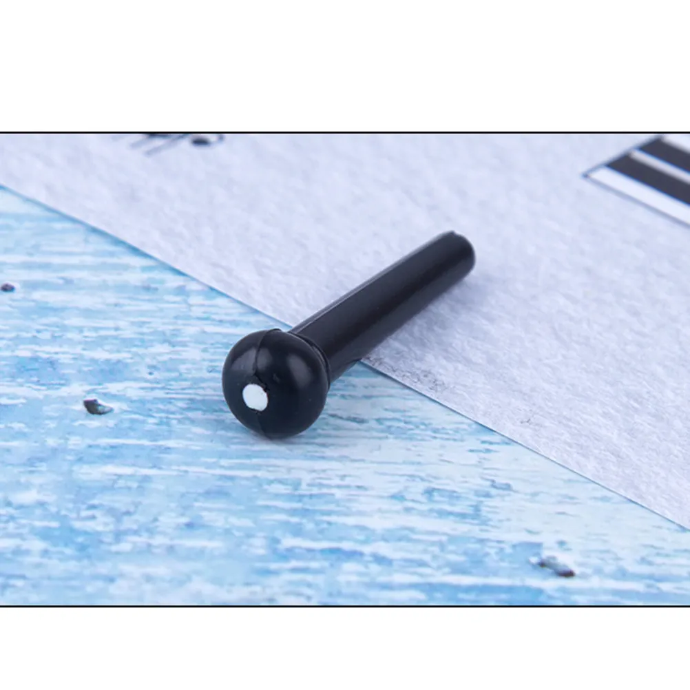 100Pcs Acoustic Guitar Bridge Pins Premium Plastic String Pegs for Vintage Style Sound Enhancement Replacement Fit All Brands