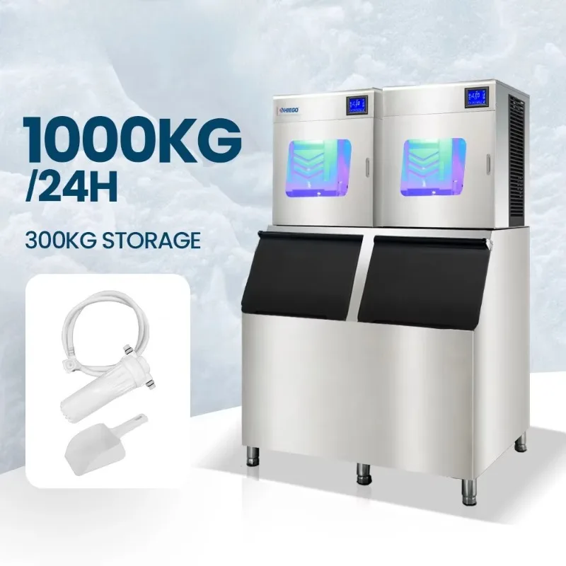 Airo CE 1000kg 1 Ton Ice Cube Maker Machine to Make Ice Cubes for Commercial Ice Machine