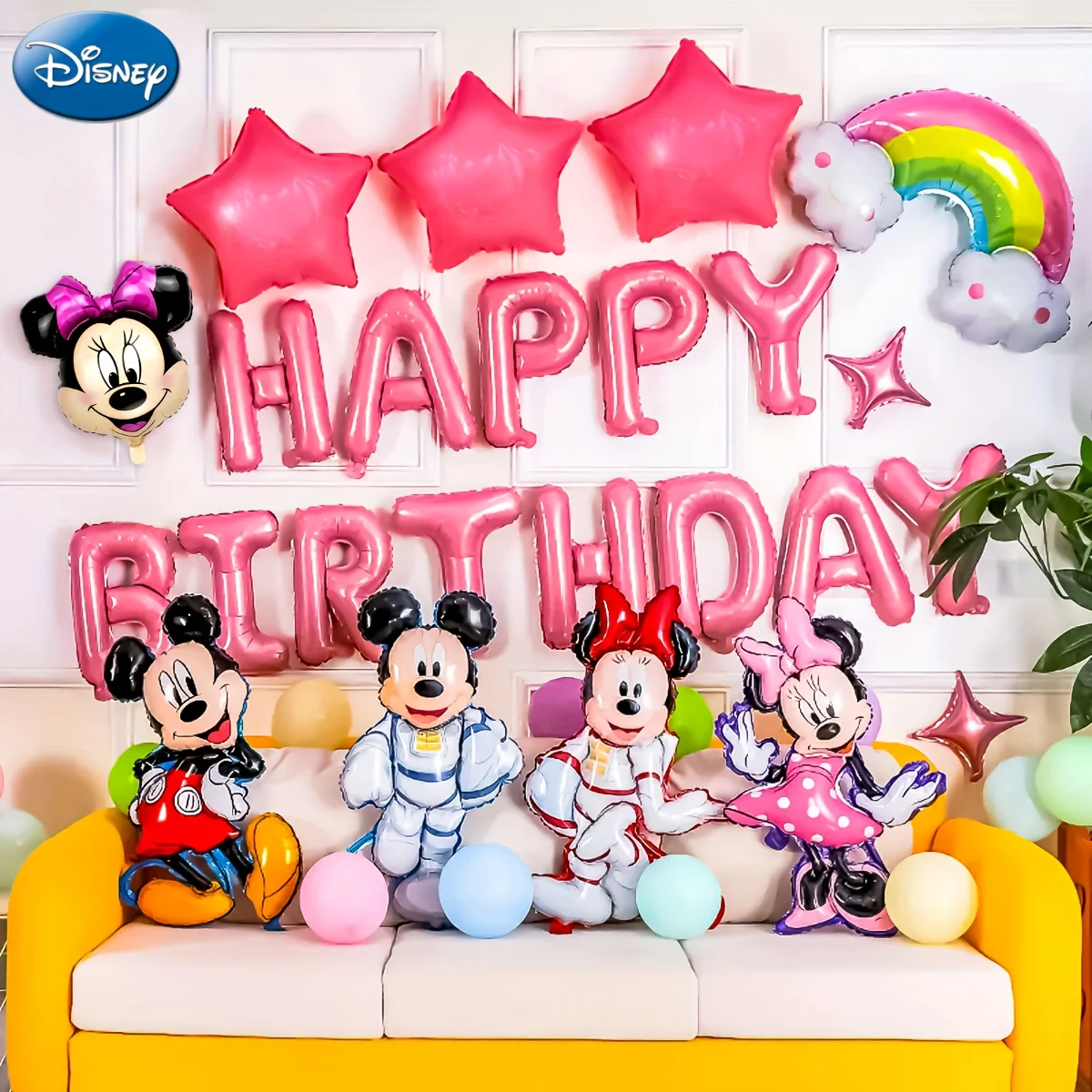 

20PCS Disney Officially Licensed Frozen Princess Elsa Balloon Set Birthday Party Supplies Decoration Scene Layout Bright Gift