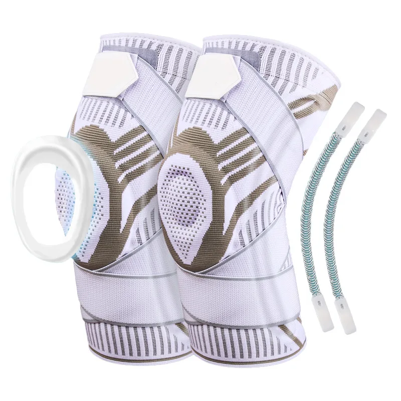 Summer Sports Knee Pads Professional Basketball Strap Compression Spring Support Non-slip Outdoor Jump Rope Shock Absorption