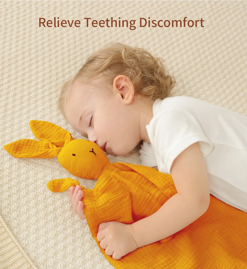Musselin Baby Komfort Handtuch Baumwolle Tröster Decke Weiche Neugeborene Schlaf Puppen Kinder Mode Schlaf Spielzeug Beruhigen Beschwichtigen Handtuch Lätzchen – Detail 6