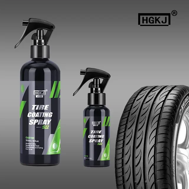 Błyszczyk do opon HGKJ S22 Powłoka do opon w sprayu Hydrofobowy wosk uszczelniający do kół samochodowych Auto Care Re-black Shine Chemistry Filler