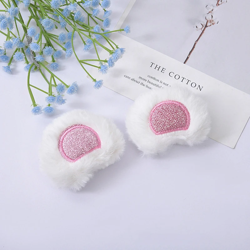 2pcs Cartoon cotton filled rabbit ear doll DIY hair clip headband decoration animal ear headband clothing accessories plush