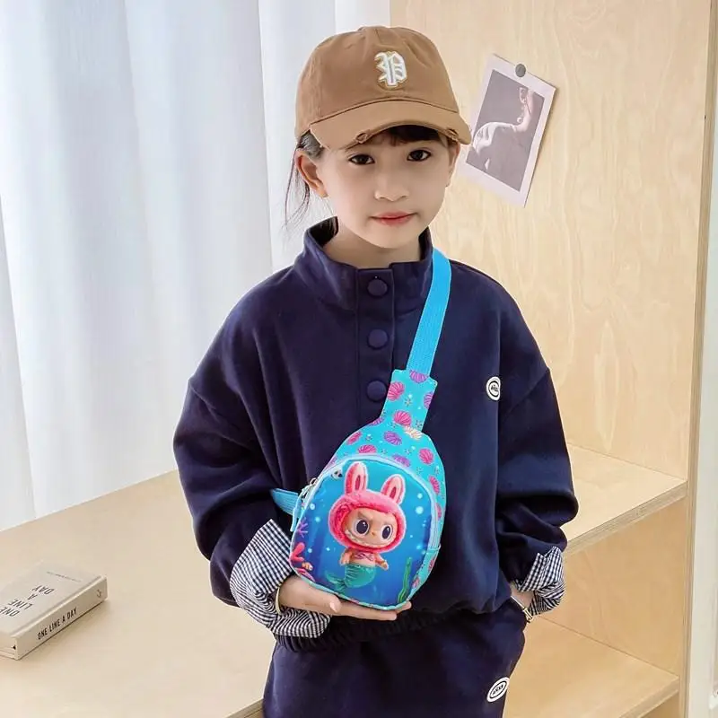 

1Pc Cartoon Anime Labubus Crossbody Bag Cute Child Chest Bag Casual Shoulder Bags Fashion Versatile Travel Bags For Kid Gifts