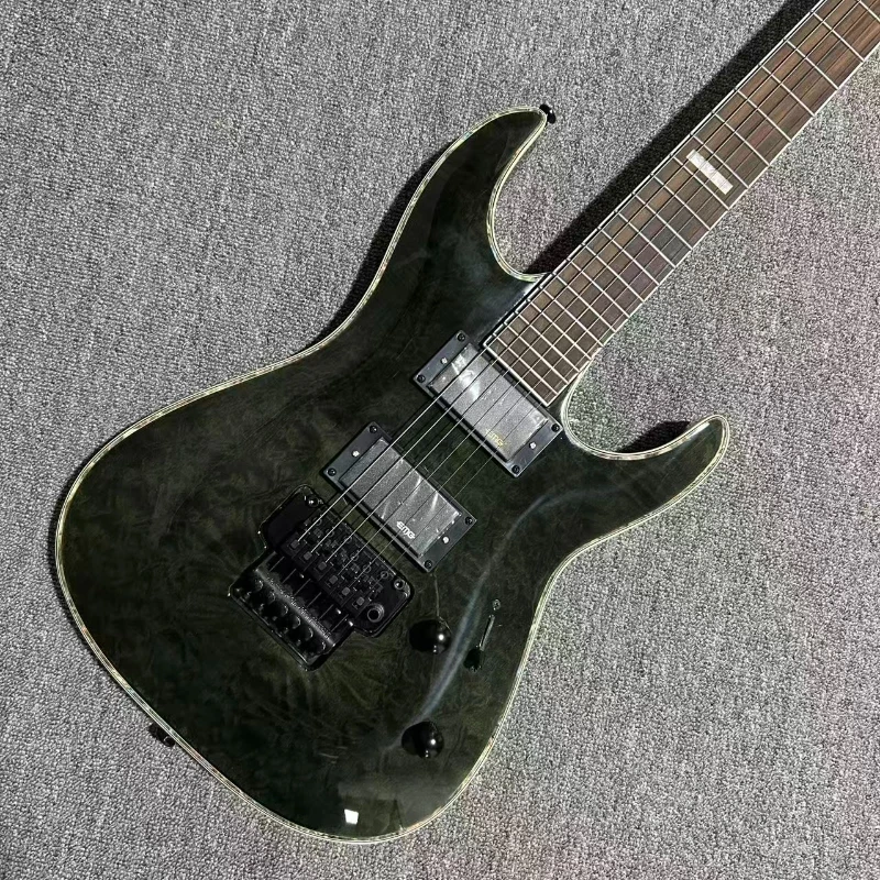 التوصيل المجاني الغيتار الكهربائي الأسود روزوود الرقبة الماهوجني الجسم جاك