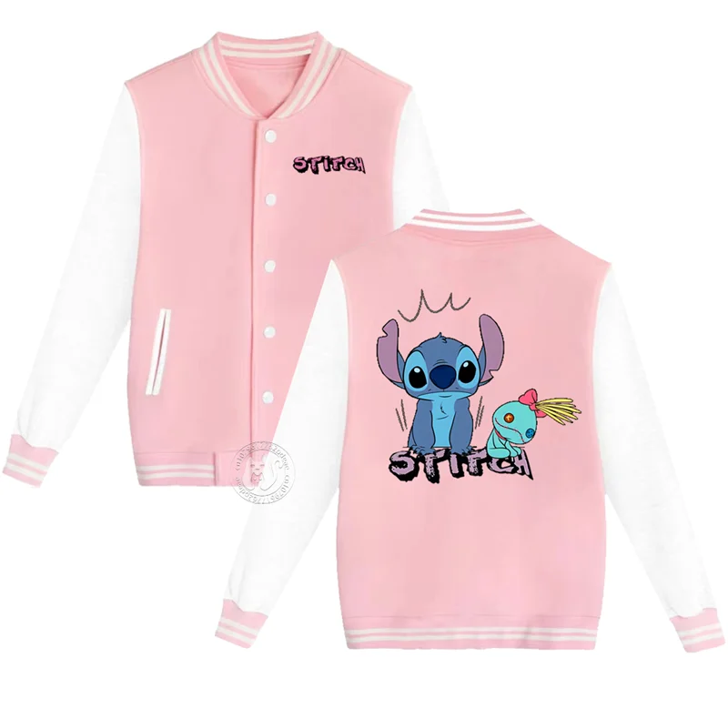 Kids Disney Fall/Winter Stitch & Ugly Wench Printed 2-14 year old Boys Girls Padded warm coat Youth baseball uniform