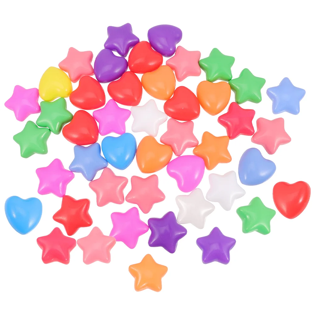 60 Pcs Heart-shaped Pits Balls Star Ocean Pool Play Toy Funny Party Props Toddler