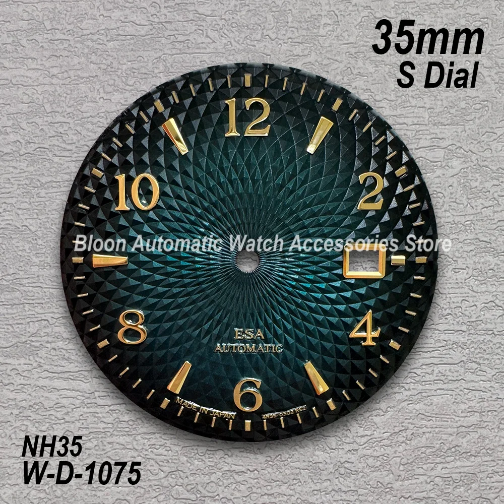 35mm Cocktail S Dial Fit NH35/NH36 Automatic Movement High-Quality NH35 No Luminous Watch Modification Accessories