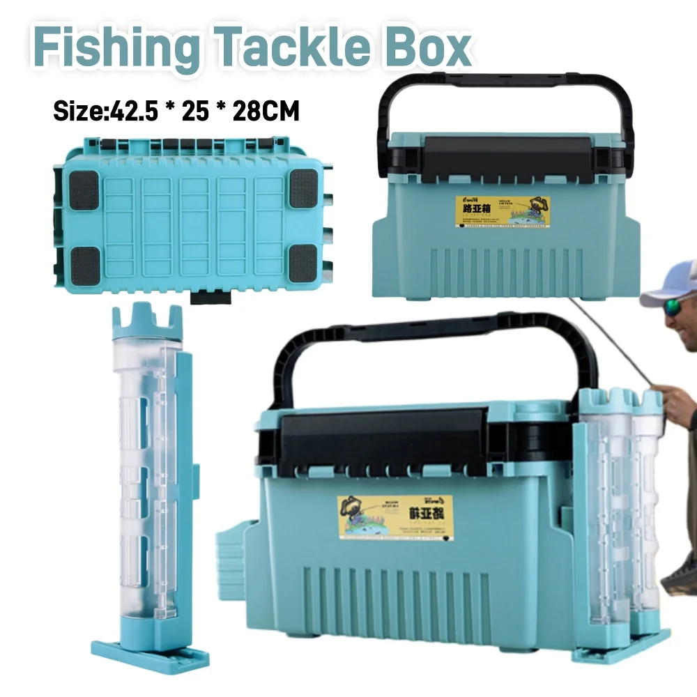 

Коробка для приманок Коробка для рыбы Ящик для хранения приманок Морская рыбалка Скальная рыбалка может сидеть Усиленная утолщенная большая вместимость Многослойная