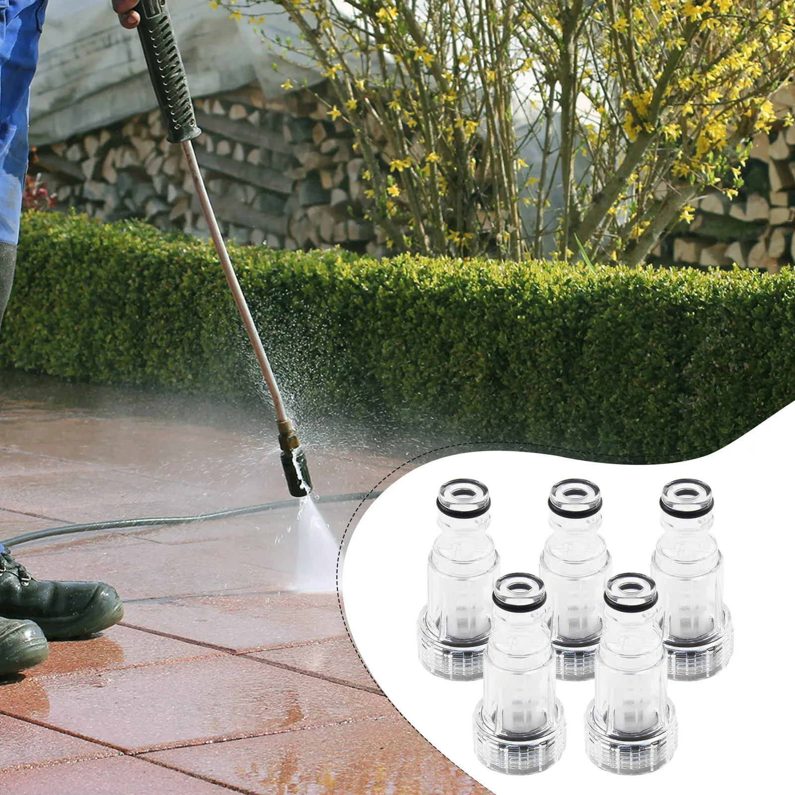 

Pressure washer Water Inlet Filter Transparent plastic Replacement tool Accessories Useful High pressure washer