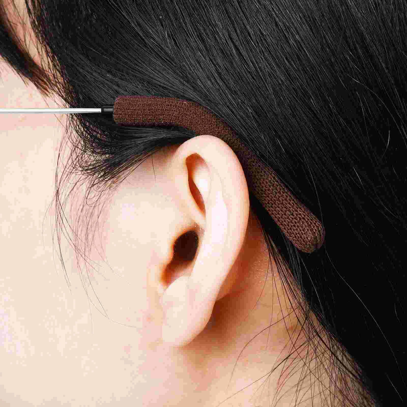 3 Pairs Spectacle Temples Eyeglasses Ear Grips Cushions for Ears Leg Covers Arm Sleeves High Elasticity Knitting