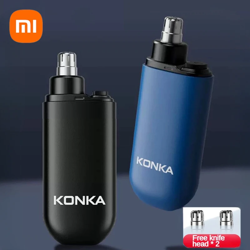 Xiaomi KONKA Nose Hair Trimmer Electric Nose Hair Shaver Portable Nose Hair Scraping Charging Double-edged Smooth Shaver Head