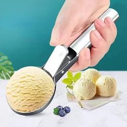 Multifunctional Ice Cream Scoops Stainless Steel Dual-Purpose Scoop Fruit Watermelon Spoon Ball Scoop Household Ice Cream Tools