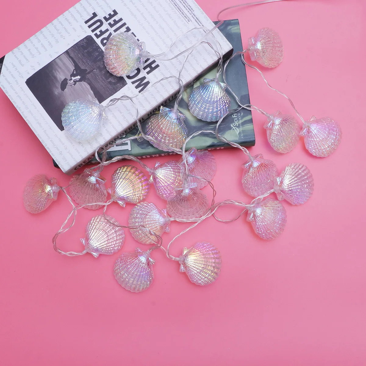 3 متر 20 الخرز Led صدف سلسلة أضواء الملونة Usb بالطاقة لغرفة النوم حفل زفاف عطلة الإضاءة ديكور سلسلة ضوء #2