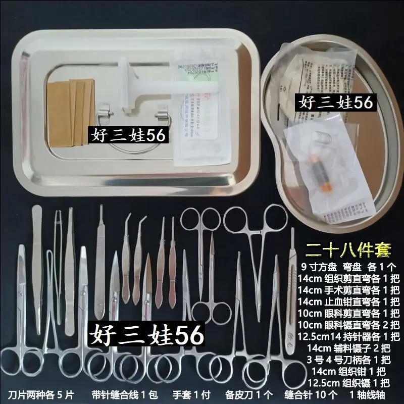 Surgical instrument kit for rats and mice, dissection equipment, and surgical instrument kit for mice