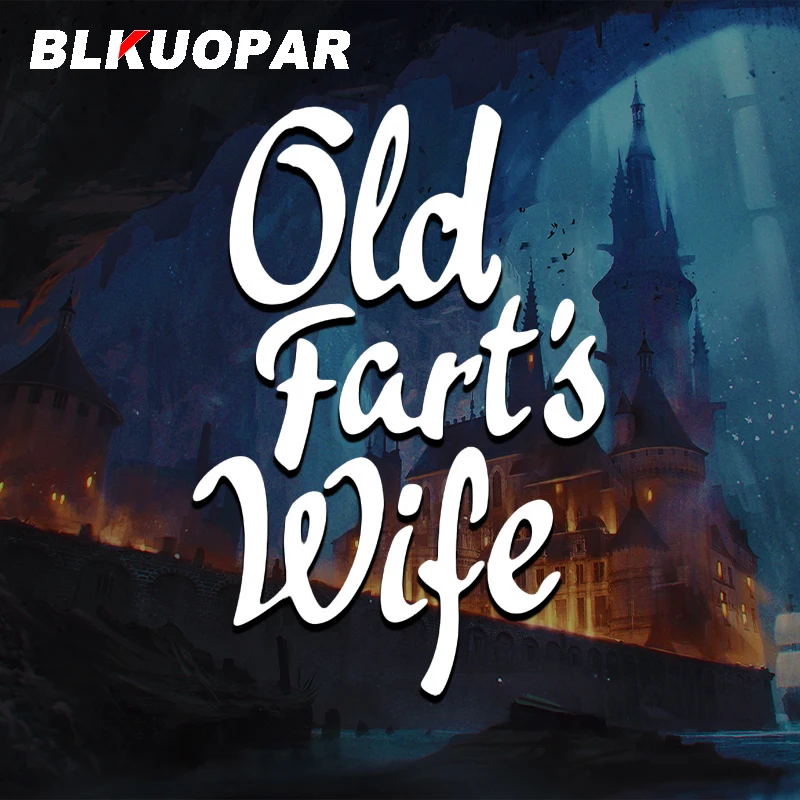 BLKUOPAR Old Fart's Wife Letter Silhouette Car Stickers Personality Waterproof Decal Trunk Motorcycle Caravan Laptop Car Goods