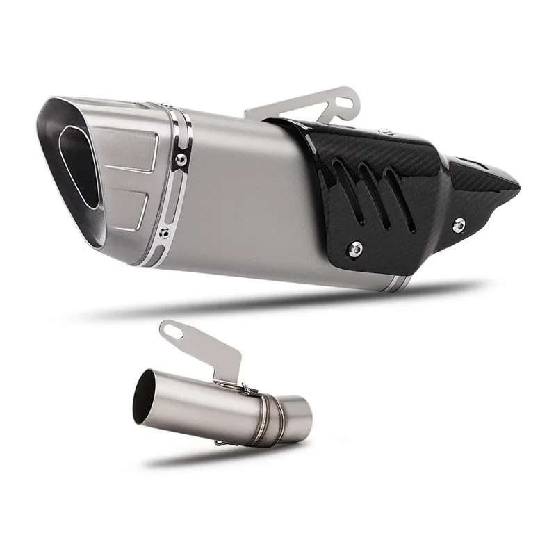 Slip-on Mid Link Pipe Exhaust for QJMOTOR SRK600 Stainless Steel Muffler
