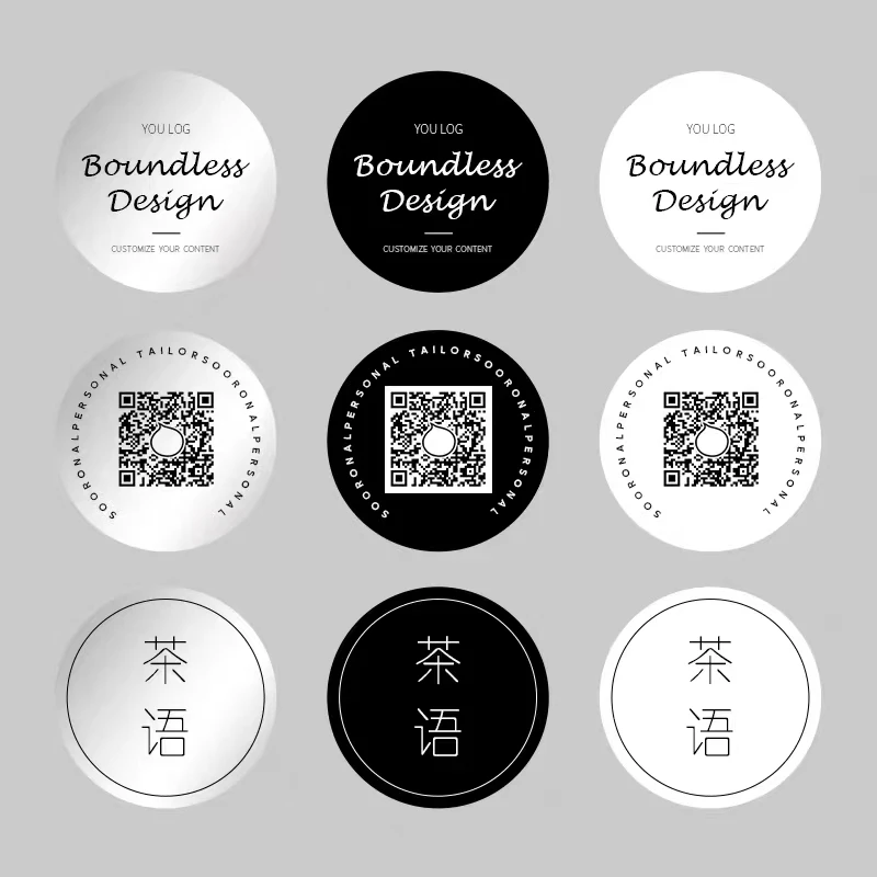500PCS/1000PCS Sticker Custom Size Personalized Design Any Shape Printing Logo Multi-color
