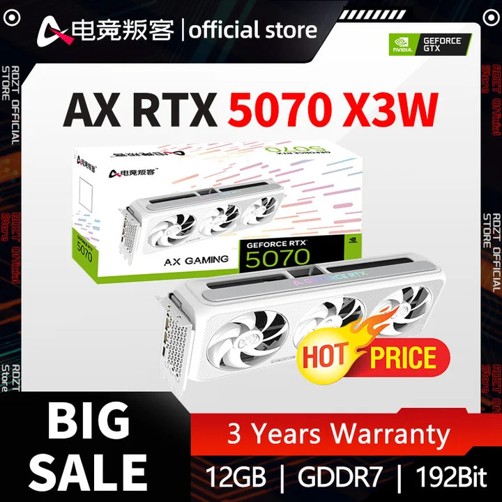 AX-Power GEFORCE RTX 5070 Graphic Card 192bit 12GB X3W GDDR7 RTX5070 Gaming GPU New видеокарта 12 ГБ