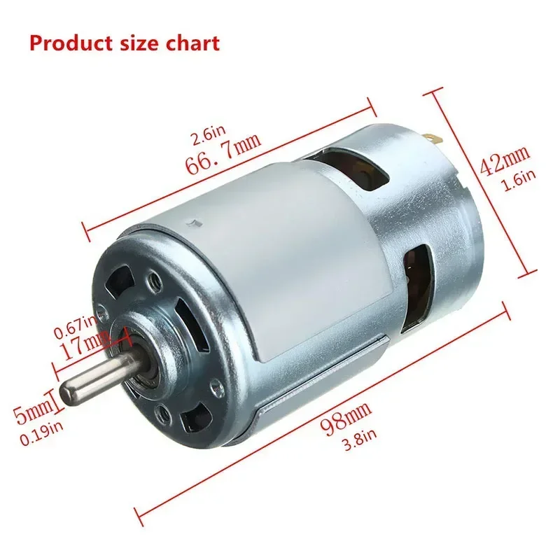 775 DC Motor 12-36V Ball Bearing Spindle Motor with ER11 Extension Rod Carving Knife for CNC Router Machine 1610/ 2417/ 3018