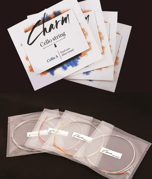 High quality Charm CGDA cello strings for children, adults, 4/4, 3/4, 1/2, 1/4 sets