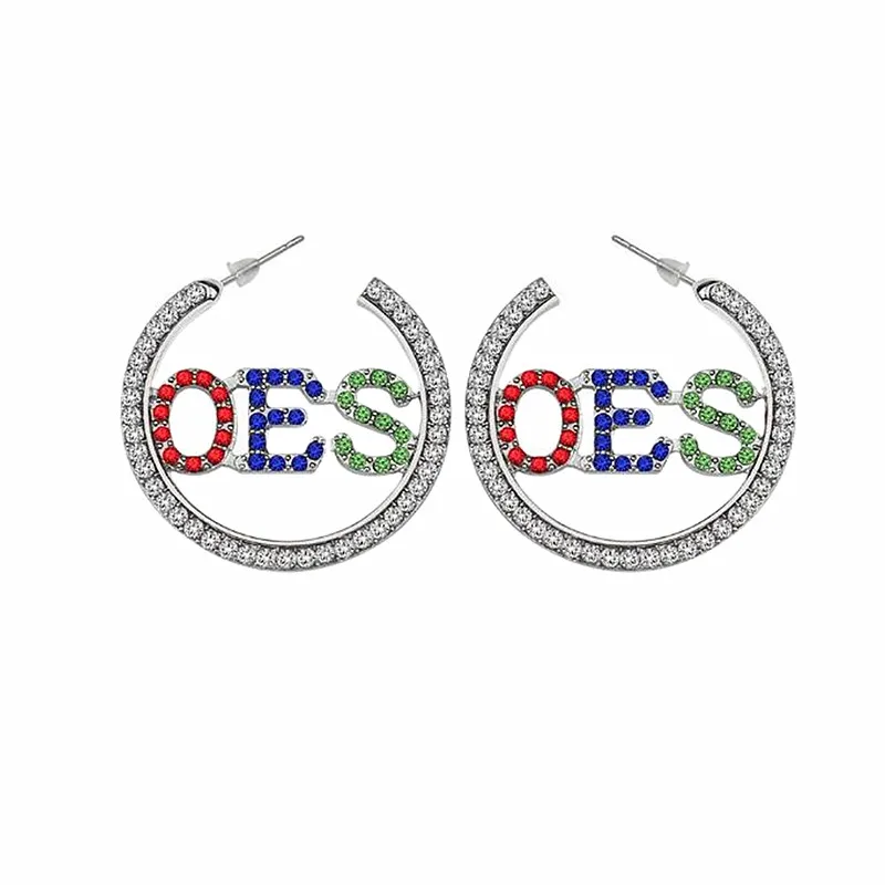 Masonic Members Jewelry Gifts Society Letters Order Of The Eastern Star OES Earrings Jewelry For Lady