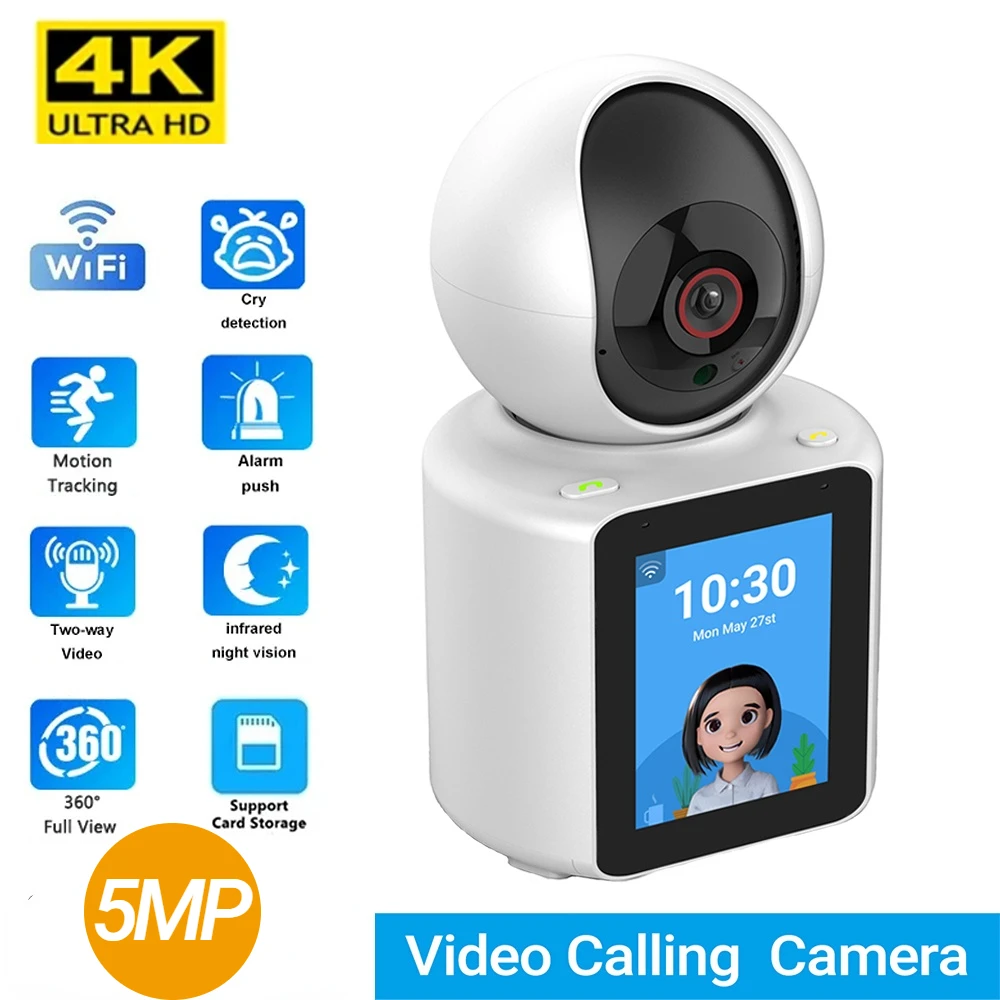 WiFi-camera Draadloze babyfoon Auto Tracking Ai Menselijke detectie Indoor Home Security Surveillance PTZ-camera's