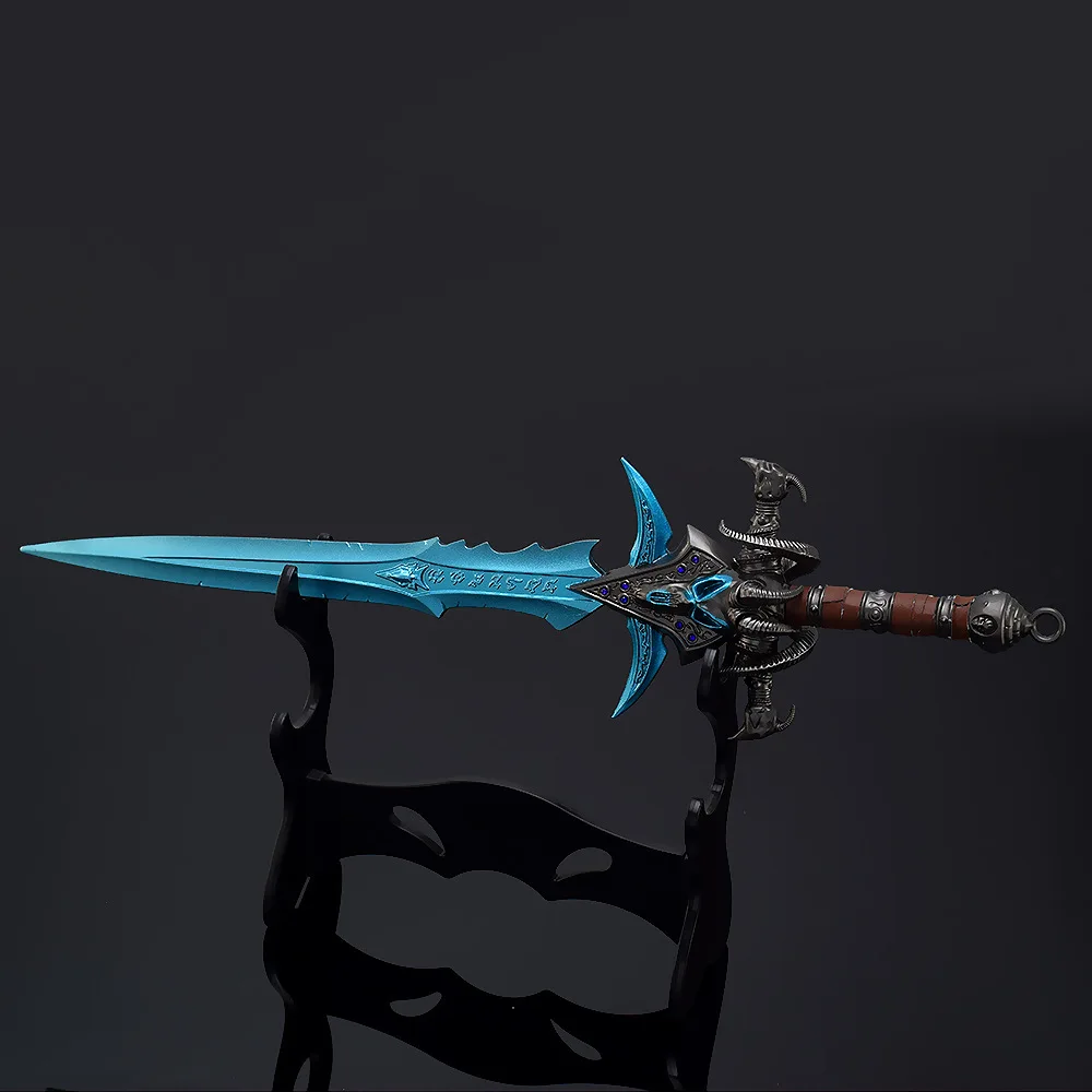 30cm World of Warcraft Arma Frostmourne Nerzhul O Rei Lich Jogo Modelo de Metal Decoração Katana Espada Samurai Presentes de Natal Brinquedos