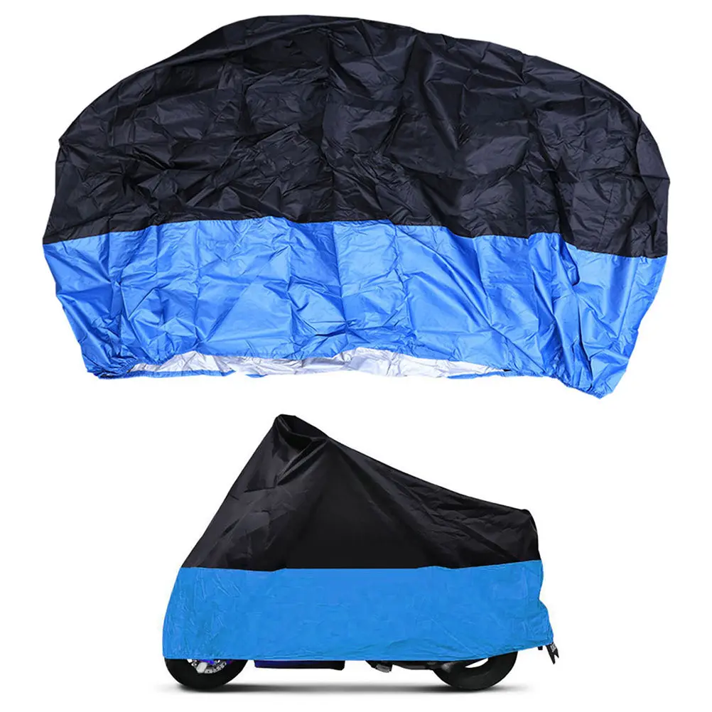 

Motorcycle Cover Waterproof Uv Dust Proof Outdoor Indoor Storage Bag L Black Dark Blue Motorbike Protective Cover