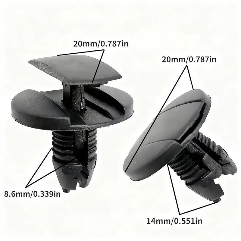 50/100pcs Car Bumper Fender Liner Clip Kit - Universal Plastic Rivet Fasteners for Auto Body Panels & Interior Trim