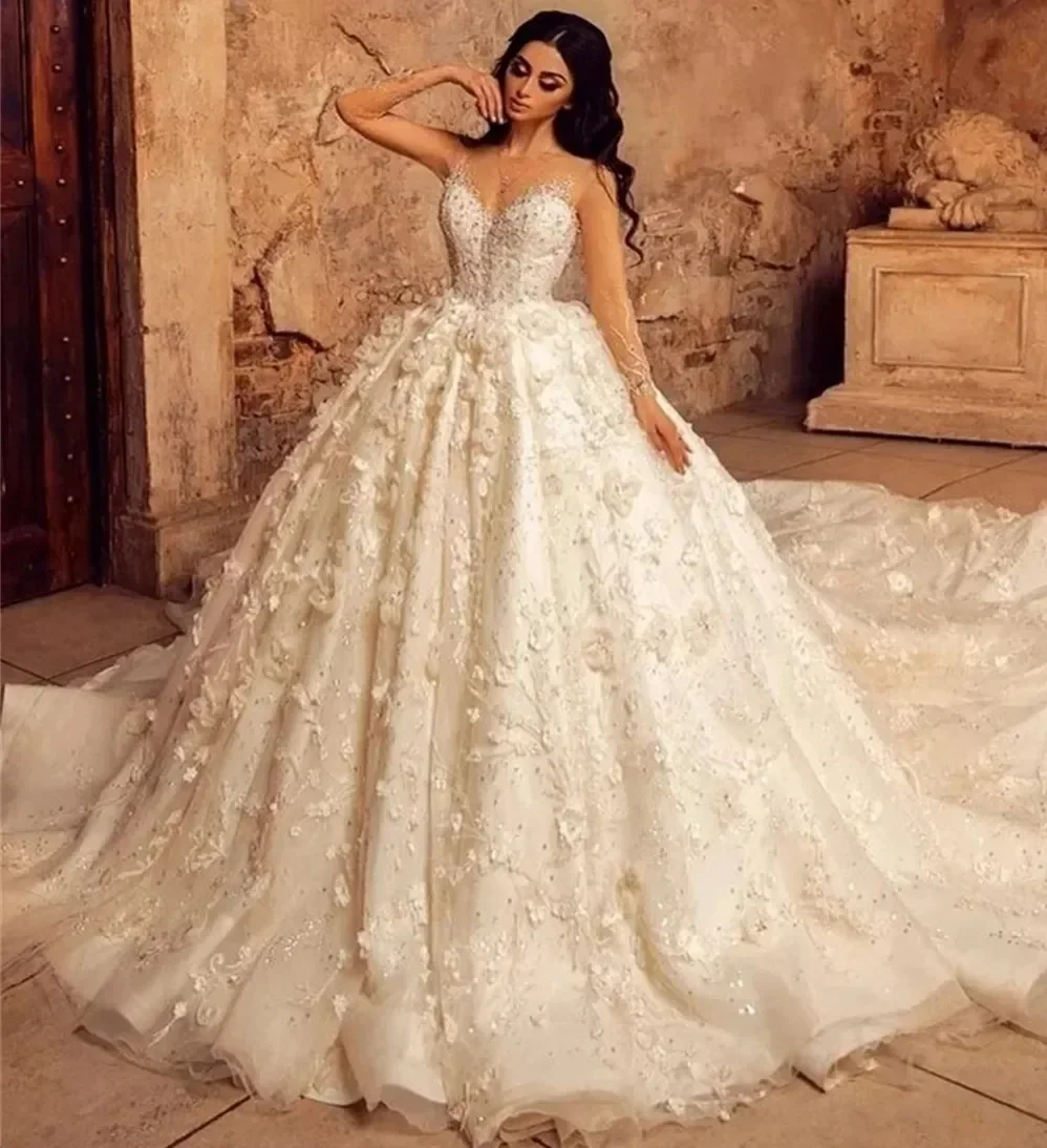 

Classic Sleeveless Bridal Dress 2026 Luxurious Sweetheart Neck Wedding Dress Romantic Ball GownCustomized Dress Vestidos De Novi