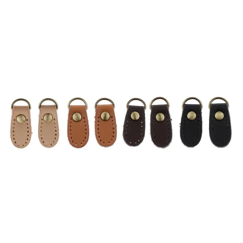 2PCS PU Leather Zipper Pull Purse Wallet Replacement Leather